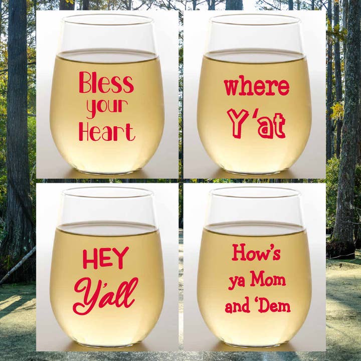 Wine-Oh! - Wholesale Wine Glass - SOUTHERN SAYINGS Tritan Unbreakable Stemless Wine Tumblers