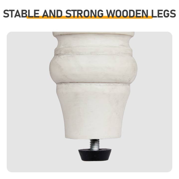 Paris Loft Inc - Wholesale Cabinet - Vintage White Three Drawer Solid Wood Leg Bedside Table12