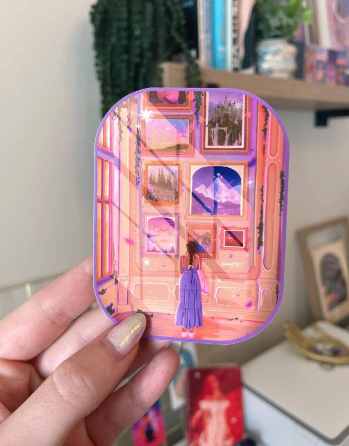 Brittany Keller Art - Wholesale Sticker - Bookish Art Museum Sticker