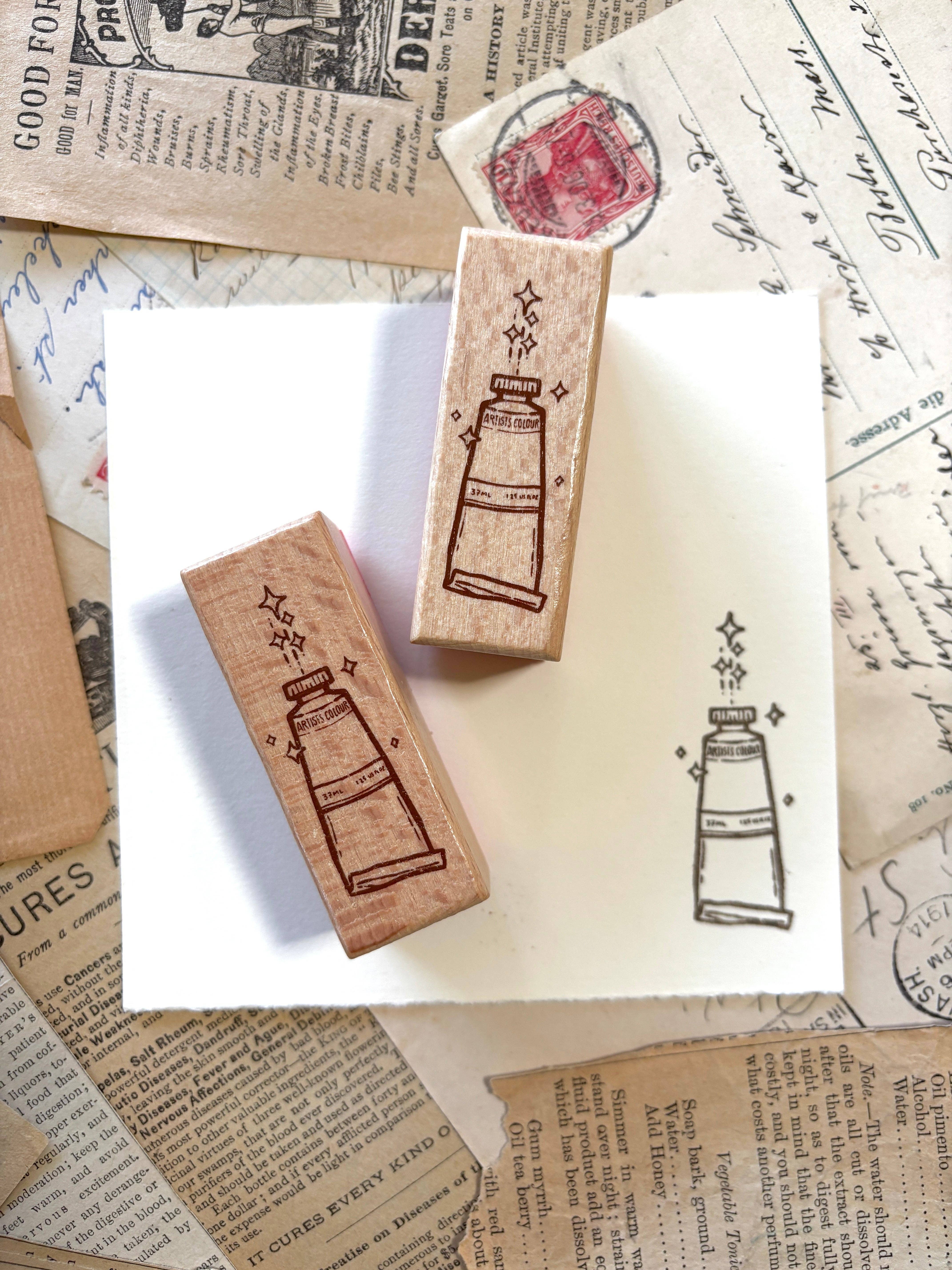 The Creeping Moon - Wholesale Rubber/Decorative Stamp - Paint tube rubber stamp0