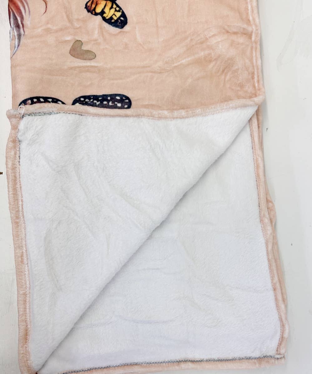 DESHENG ENTERPRISE - Vente Plaids - COUVERTURE EN FLANELLE OCCIDENTALE AVEC TOURNESOLS ET VACHE HIGHLAND2