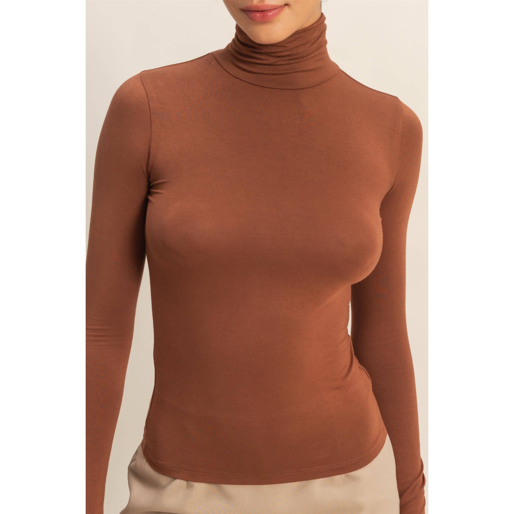 HYFVE - Wholesale Shirt - Women's - Turtleneck Long Sleeve Fitted Top30