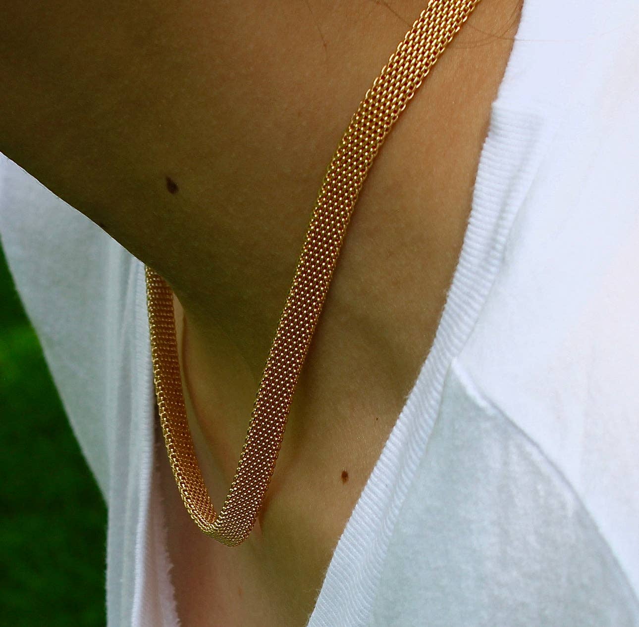 Vivian Grace Jewelry - Wholesale Link & Chain Necklace - The Sahara Mesh Chain- 16”3