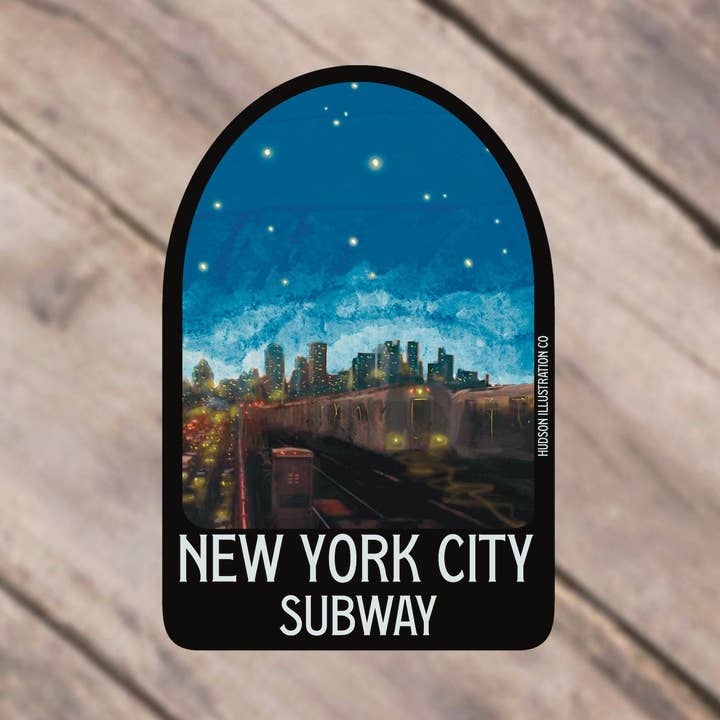 Autocollant/Magnet/Impression/Carte postale du métro de New York pour la vente par About Town Co