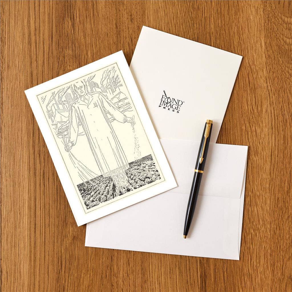 Found Image Press - Wholesale Briefpapier/indexkaartenset - Wenskaart SE-59 Agronoom1