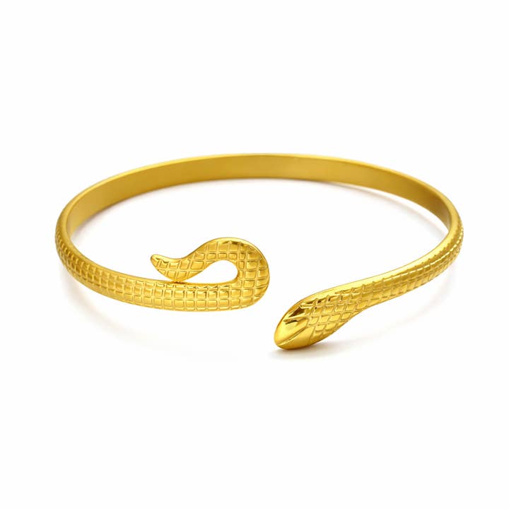 18k Edelstahl Gold Schlangenarmreif (LSSG-BB1) für den Großhandel von Lyza Jewels