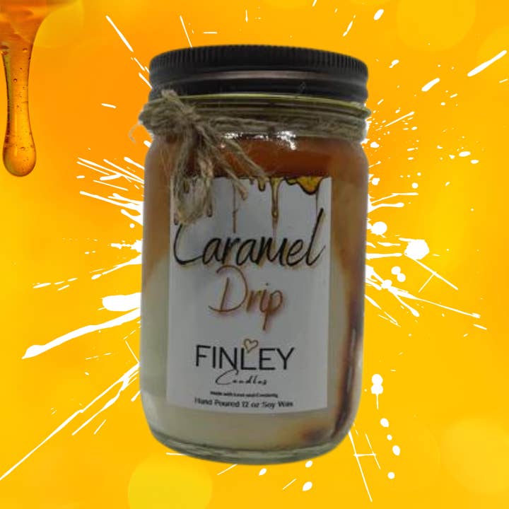 Vela Caramel Drip de 12 oz para venta al por mayor de Finley Candles