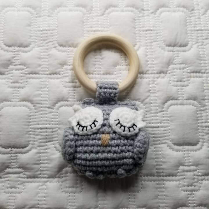 Owl Cotton Hand Crochet Rattle for wholesale by D & C TOYS