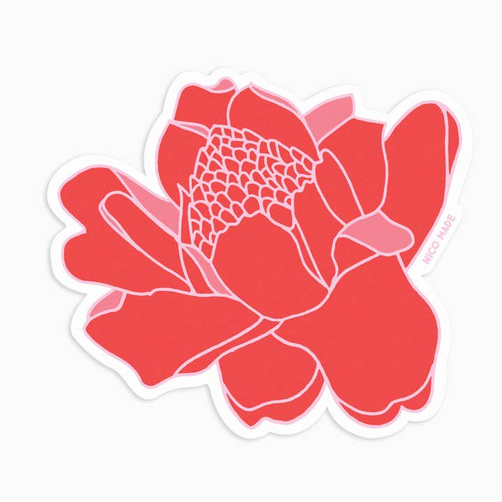 Torch Ginger (Red) - Sticker for wholesale by Nico Made by Nicole Ferrara