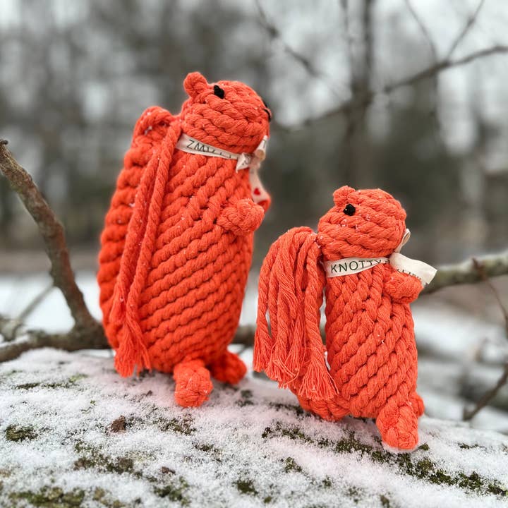 Monli Handcrafted Pet Toys - Wholesale Pet Toy - Cat/Dog - Oliver the Squirrel Rope Toy | Handcraft 1