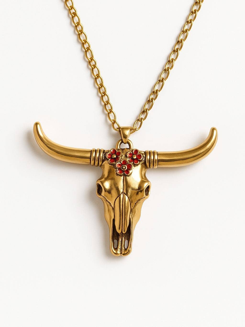 The Bling Barn - Wholesale Halskettinghanger - Lange opvallende ketting met stierenkop in kostuumstijl8