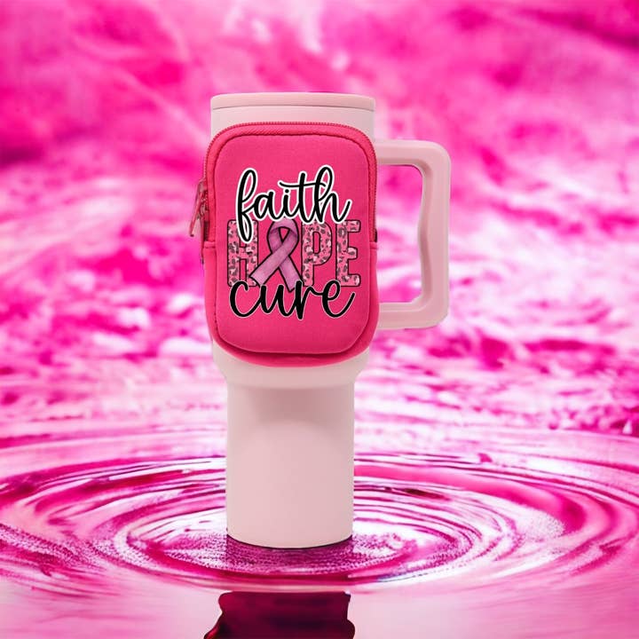 Seriously Shea - Wholesale Pouch - Women's - Breast Cancer Neoprene Tumbler Bag | Faith Hope Cure