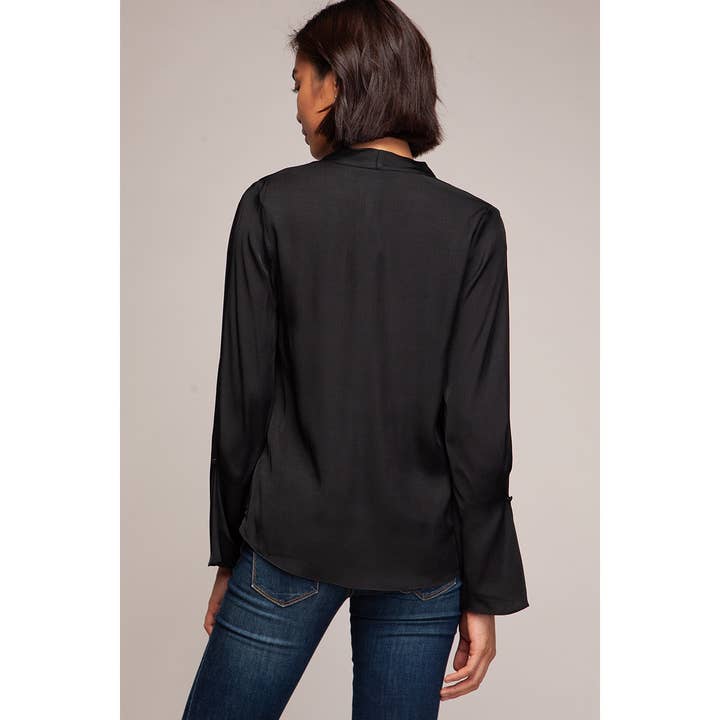 Naked Zebra Rack - Wholesale Blouse - Women's - Surplice Twisted Detail Long Sleeve Blouse4