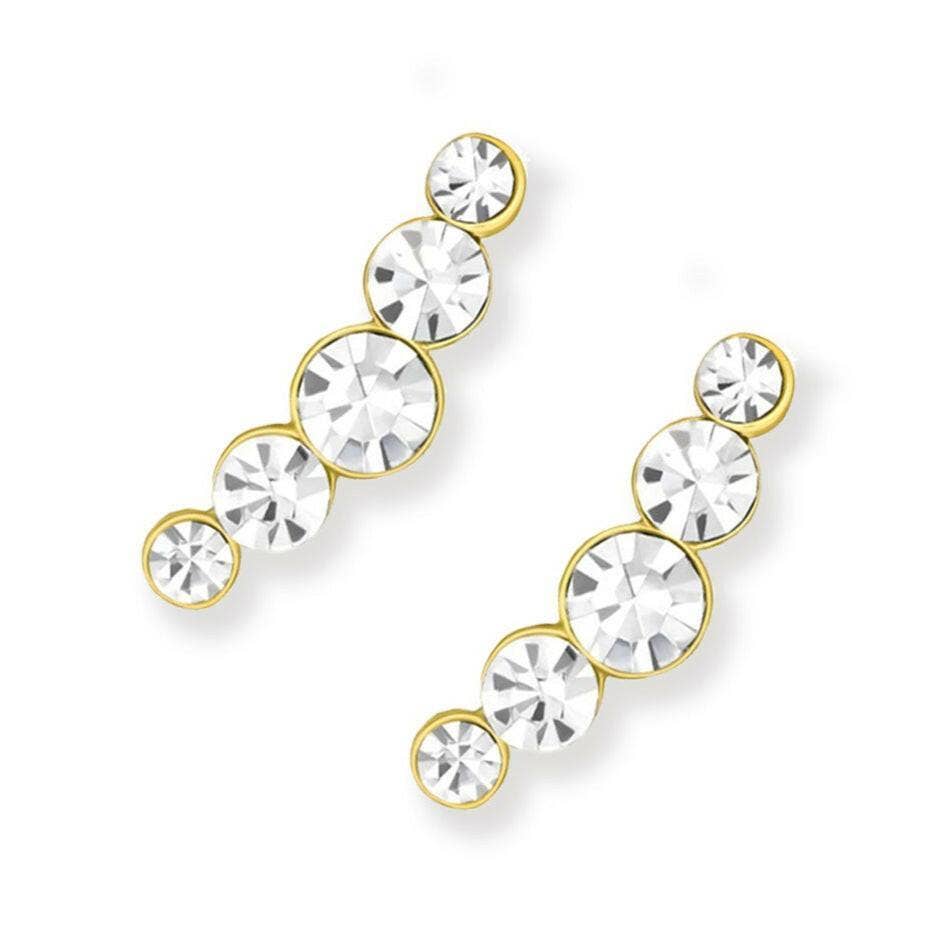 Crumble & Core – Engroshandel Ørestikkere – Sølv Ørestikker – Sterling Sølv Ørestikker - Ørestikker med Guldpletteret Gaveæske Sæt1