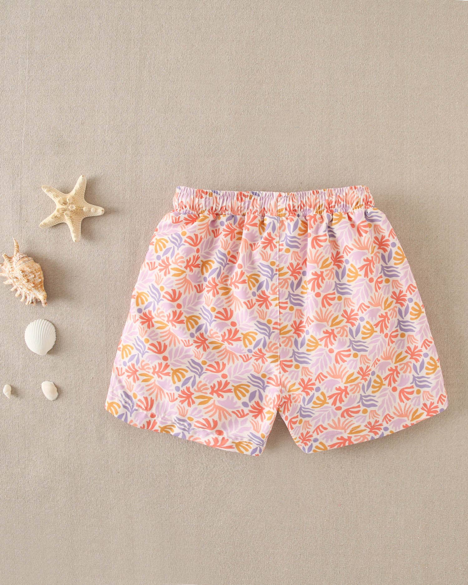 Dadati - Wholesale One Piece Swimsuit - Kids - Boy's swimsuit with floral print and drawstring3