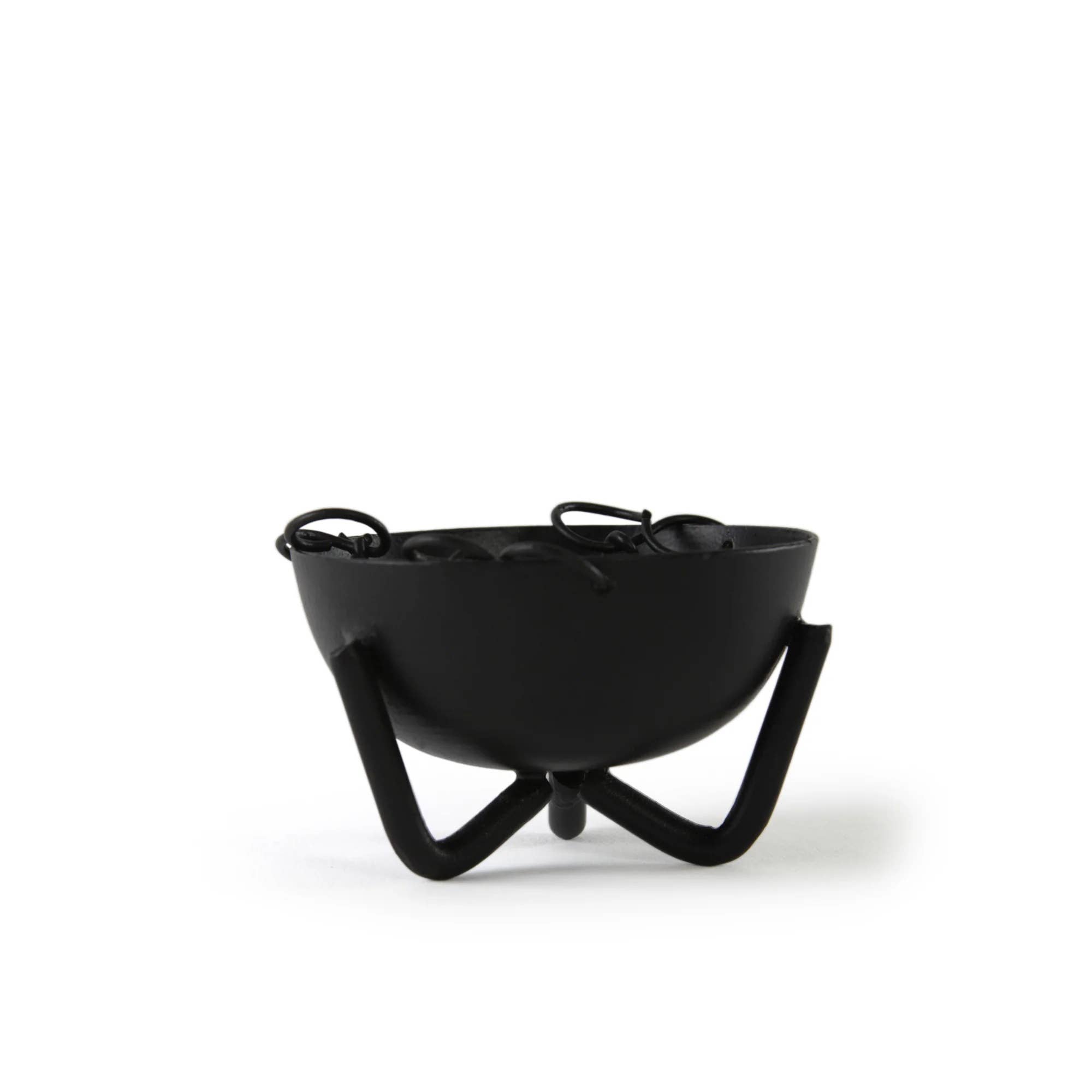 Prabhuji's Gifts - Wholesale Incense Holder - Burner - Hanging Black Cauldron Small3