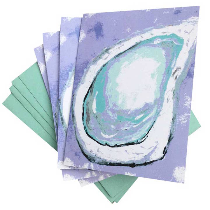 Oyster Notecard Set for wholesale by Lemondaisy Design