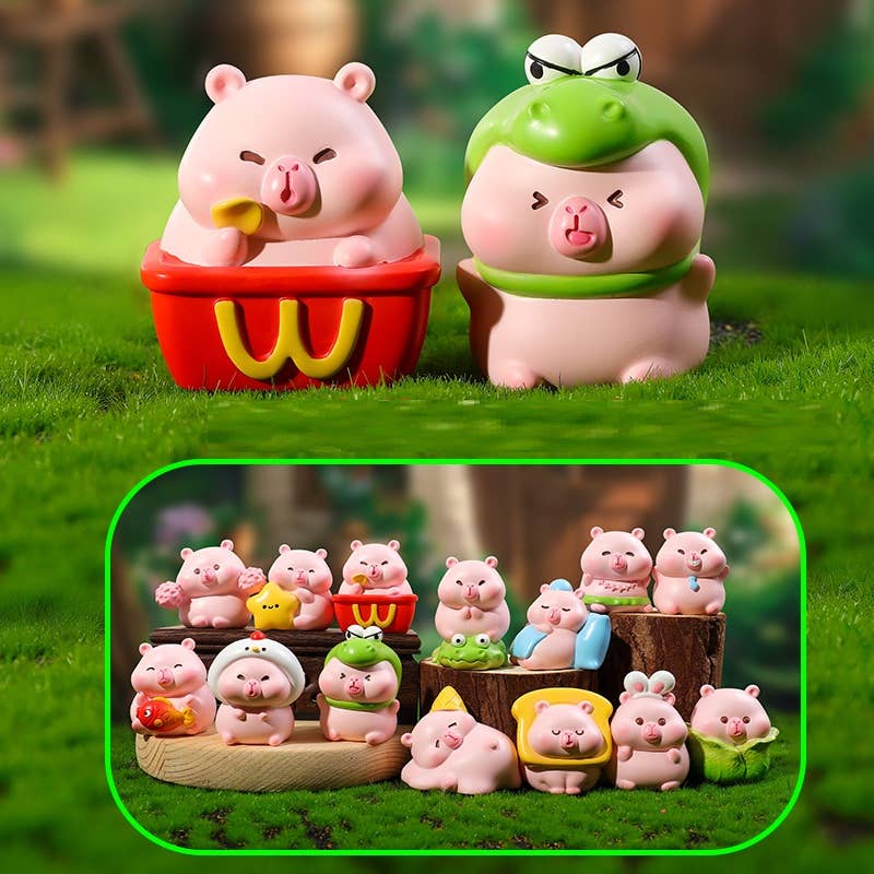 BCmini - Wholesale Decorative Figurine - 71280 Pink Capybara Blind Box-1225