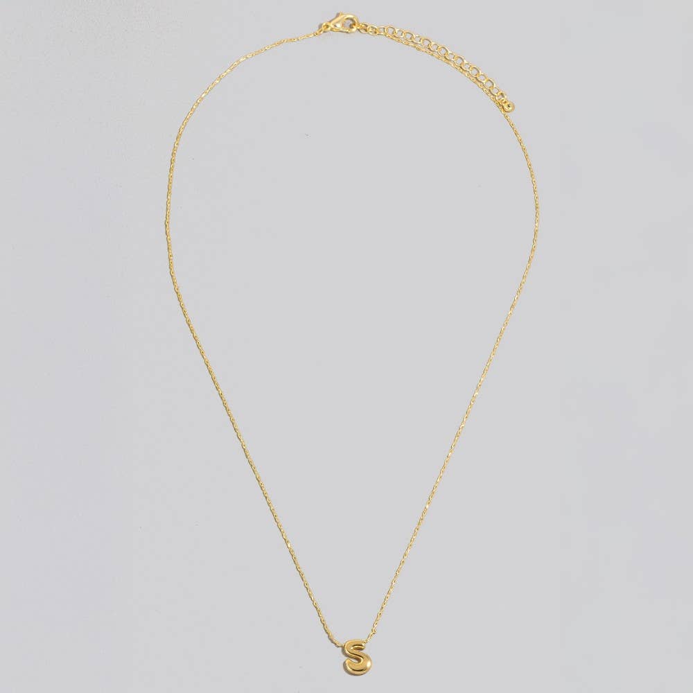 The Looks by Fame Accessories – Colar pingente/pendente por atacado – Colar com Pingente de Letra Inicial Banhado a Ouro18