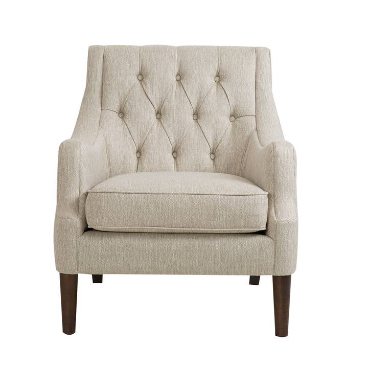 Olliix - Wholesale Chair - Diamond Tufted Vintage Lounge Chair, Cream *