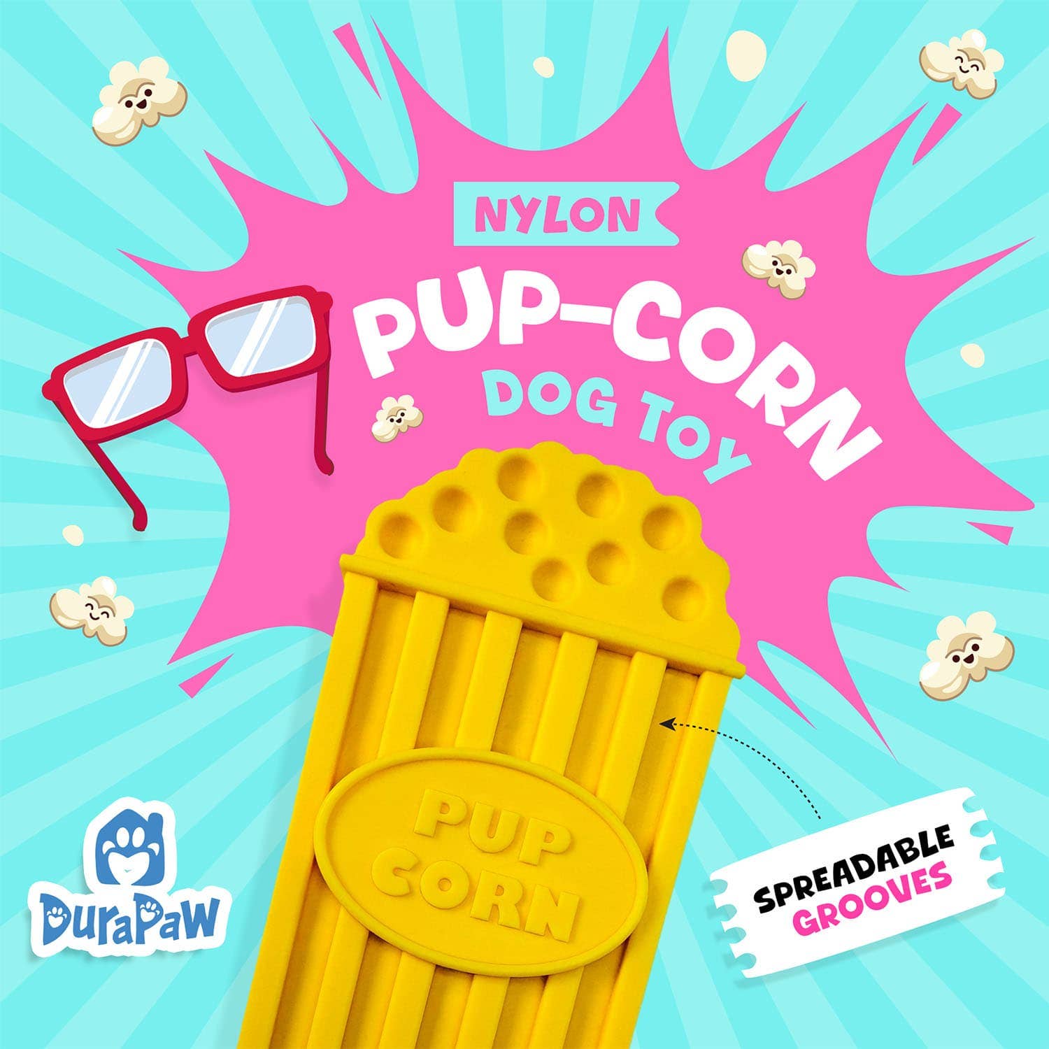 DuraPaw - Wholesale Pet Chew Toy - Dog - DuraPaw Pup Corn Super Tough Nylon Dog Toy1