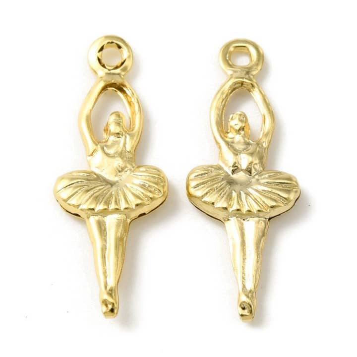Gold Prima Ballerina Charm for wholesale by The Charm Bar Company