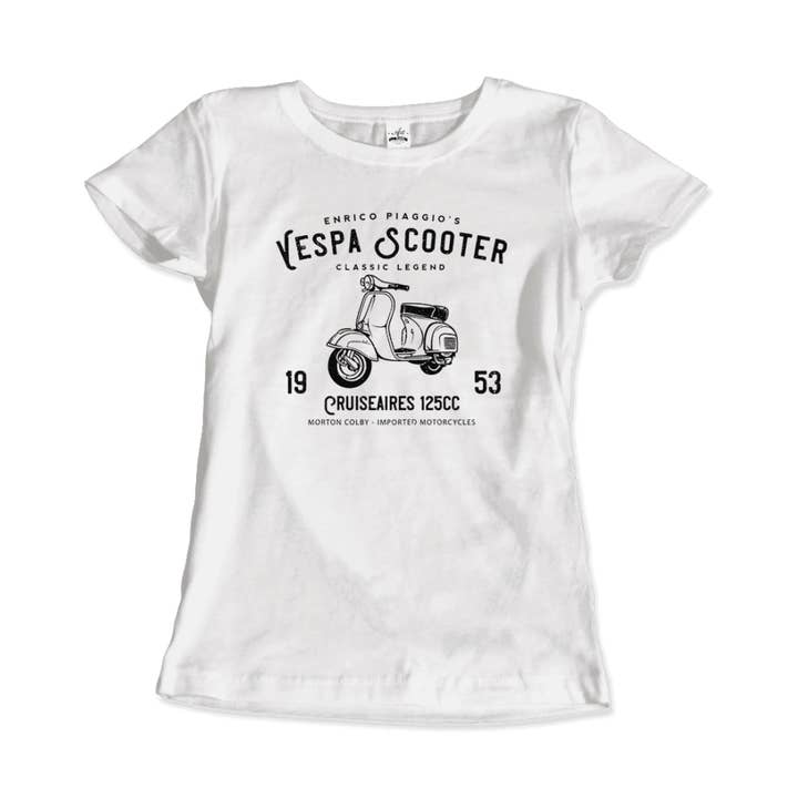 Art-O-Rama Shop - Wholesale Screen Printed T-Shirt - Unisex - Vintage Piaggio Scooter 1953 125cc T-Shirt6