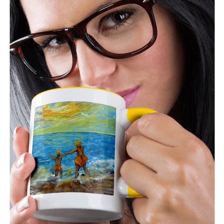 3dRose - Wholesale Coffee Mug - 3dRose, Surfs Up, kids play at the beach, Mug1