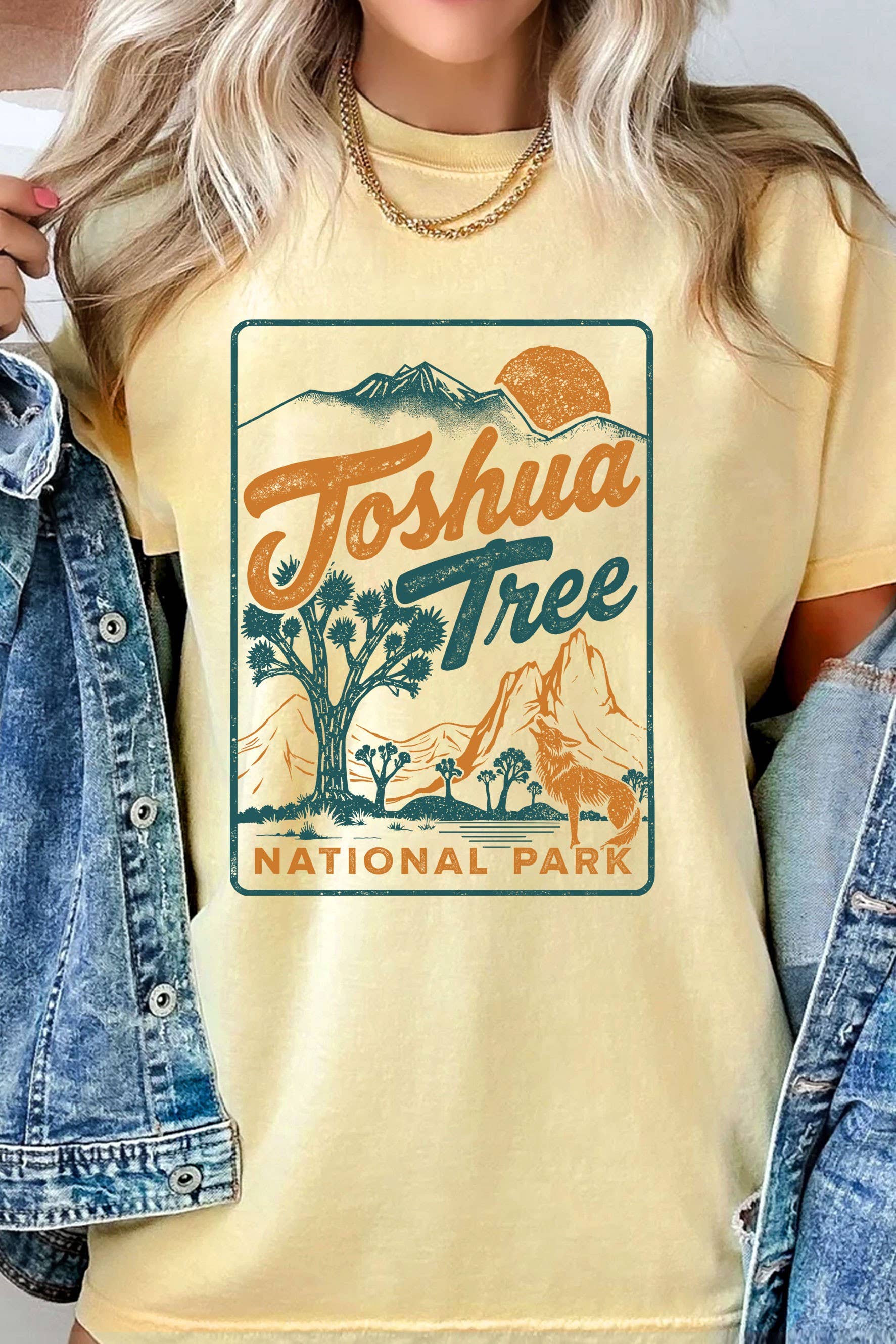 Rustee Clothing - Venta al por mayor Camiseta serigrafiada - Mujer - CAMISETAS GRÁFICAS DE COYOTE DE JOSHUA TREE7