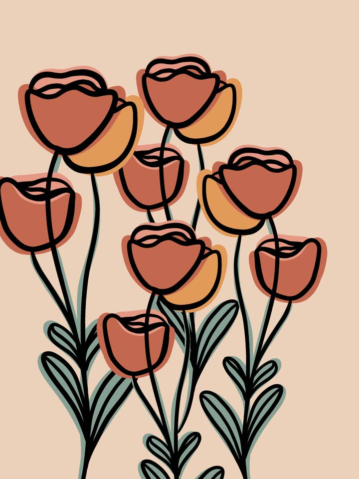 A Flower for You - 8x8 Print for wholesale by aLILscribble