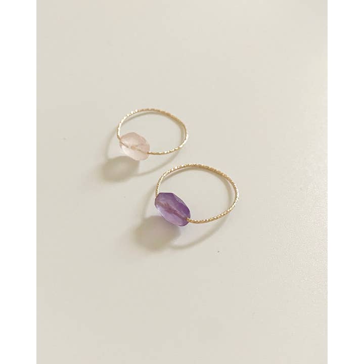 ERIJEWELRY - Wholesale Single stone/solitaire ring - Rose Quartz Daily Serenity Ring3