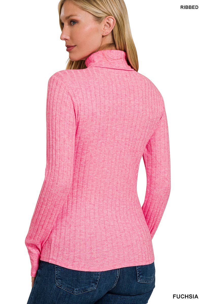 Vanilla Monkey - Wholesale Knit Top - Women's - Ribbed Long Sleeve Turtle Neck Top1