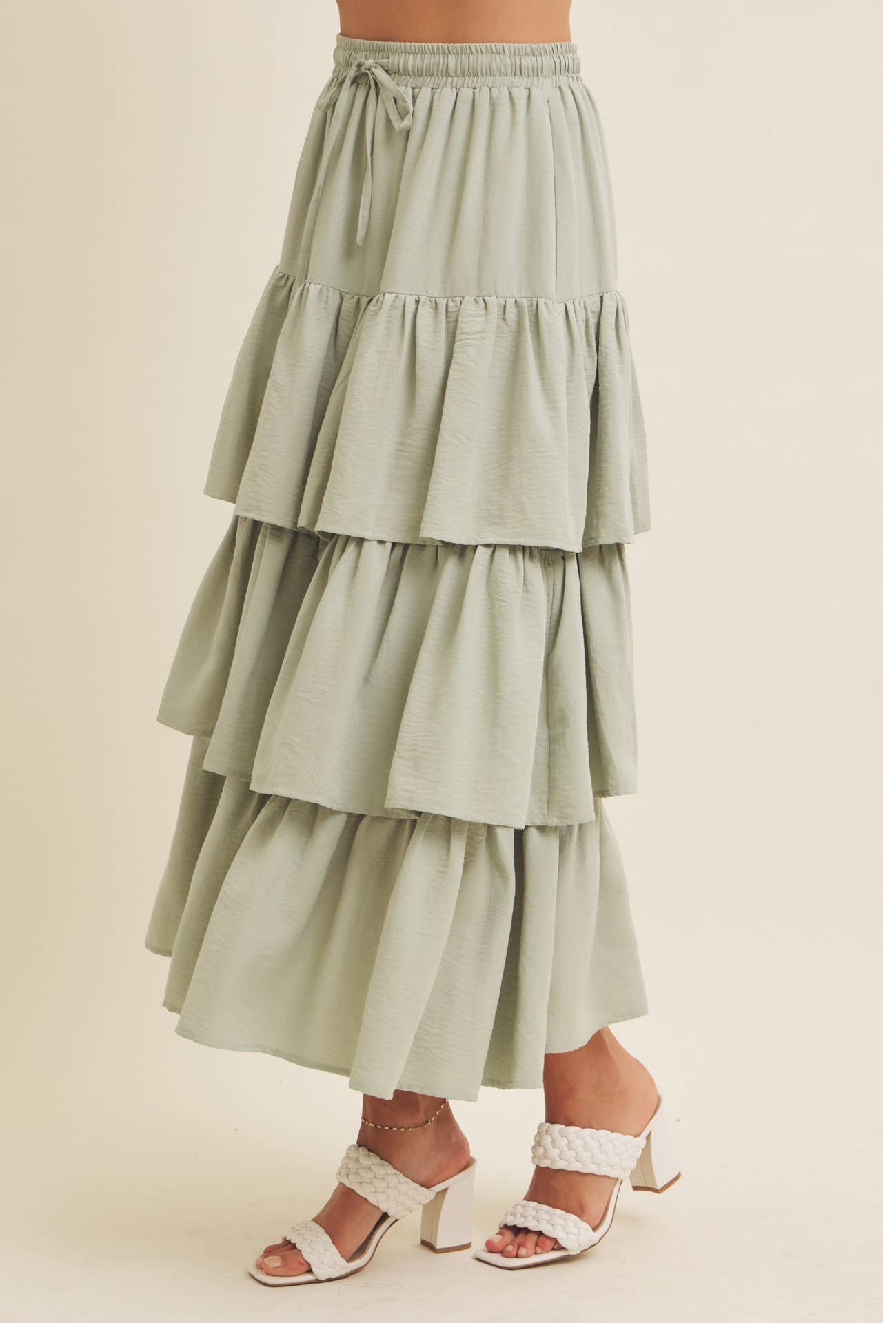 in february - Wholesale Skirt - Women's - AIRY YEAR-ROUND TIERED RUFFLE MAXI SKIRT WITH POCKETS10