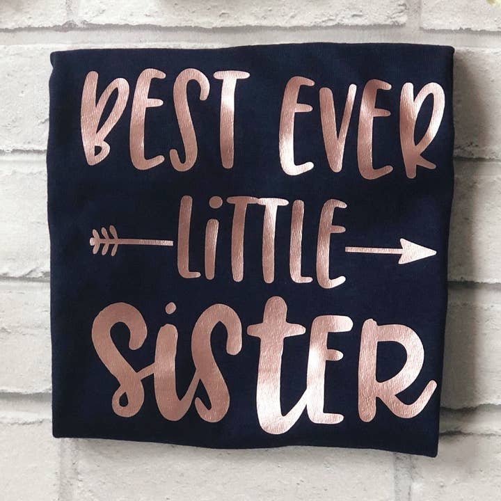 Best Ever Little Sister T-Shirt for wholesale by Willow & Fleur UK