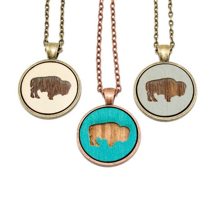 Colgante cameo pequeño - Bison para venta al por mayor de Once Again Sam