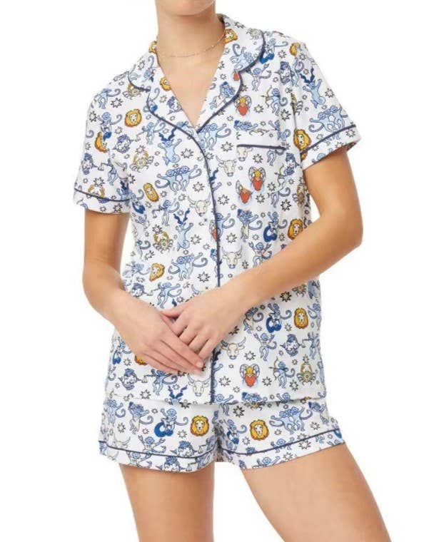 Rosa Clothing - Wholesale Lounge Set - Women's - Comfy Tiger Print Short Sleeve Pajama Set12