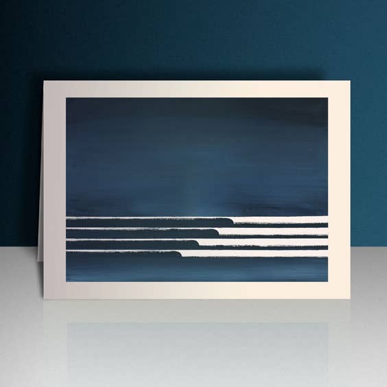 Midnight Waves Greeting Card for wholesale by The Single Fin Collective