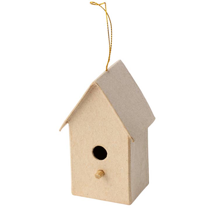 Factory Direct Craft - Wholesale Ornament - Paper Mache Birdhouse Ornament - 2-1/2" x 3-1/2"