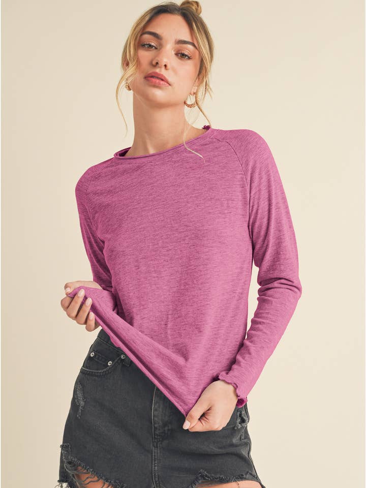 8288DN Gwen Baby Long Sleeve Top for wholesale by AEMI + CO