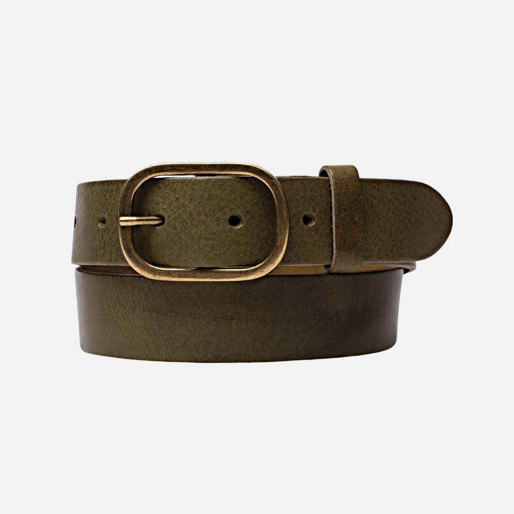Amsterdam Heritage Leather Belts, Bags, Jackets & Apparel - Vente Ceinture – femme - Marin | Ceinture en cuir doré à boucle ovale pour femmes16