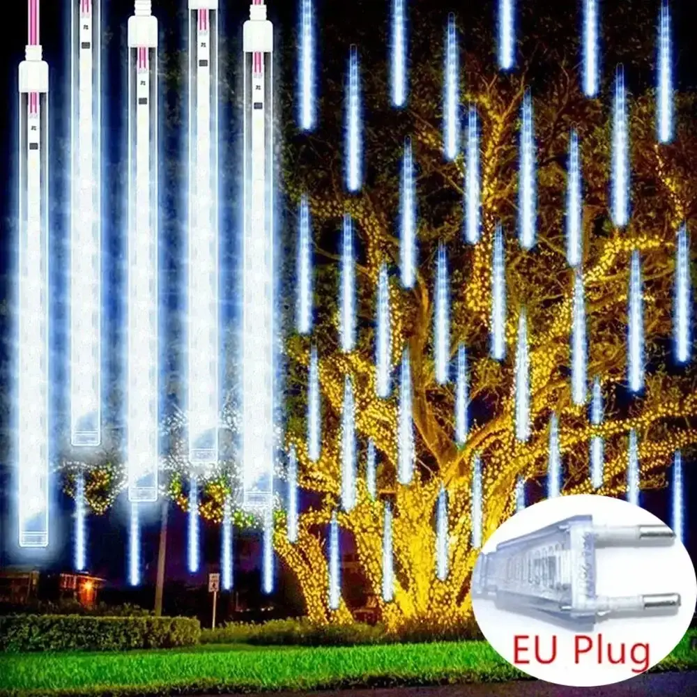 Holiday Farm - Wholesale Decorating Tool - 50cm LED Meteor Shower Rain Lights – 8 Tubes, 288 LEDs1