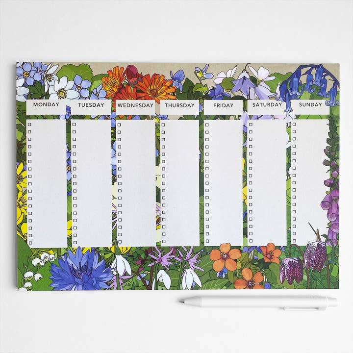 Wildflower desk planner eco-friendly for wholesale by Kate Broughton