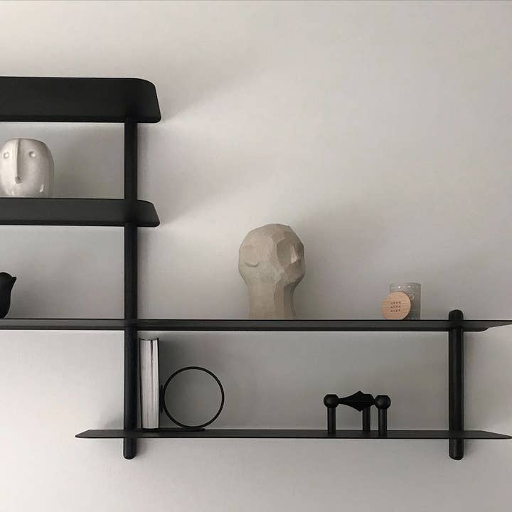 Studio Nordhaven - Wholesale Wall Mounted Shelf - NIVO Shelf Small B - black ash/black1