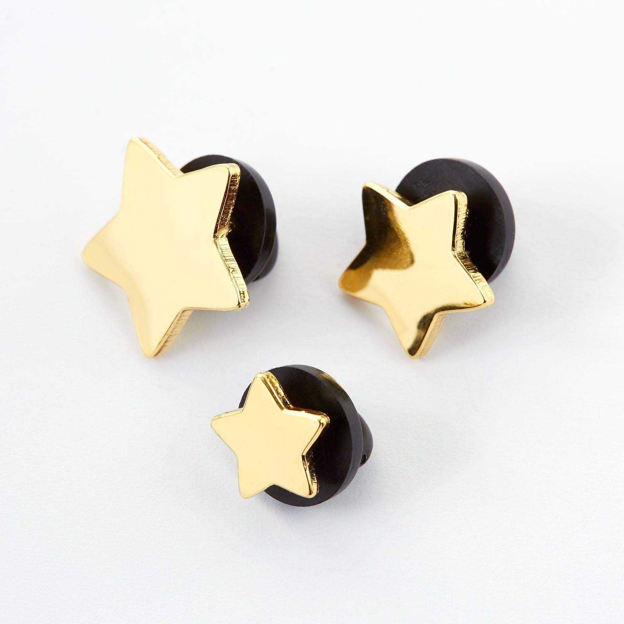 Punky Pins – wholesale Lapel pin/button – Trio of Stars Enamel Pin Set2