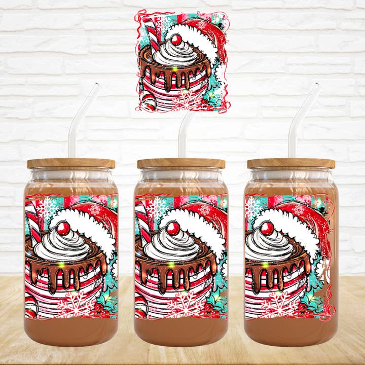Small Biz Shipping Co - Wholesale Sublimation transfer - UV DTF Decal - Painted Hot Cocoa