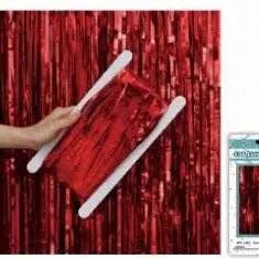 Party Expo, LLC - Wholesale Decal - Party Decorations - Red Foil Fringe Curtain - 3ft X 8ft0