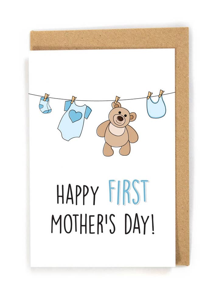 Première carte de fête des mères de la part de son fils pour la vente par DensenDesign