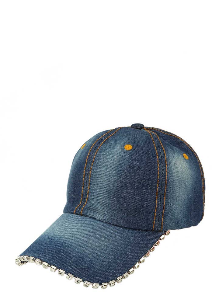 Baseballkappe aus Strass und Denim für den Großhandel von Shop Neighbors