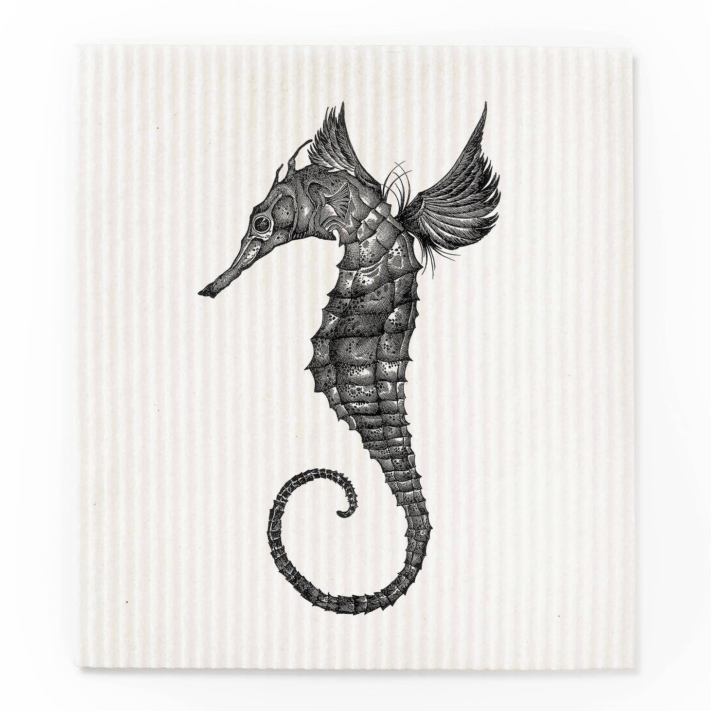 LIGARTI – toalha de cozinha por atacado – Conjunto com 3 panos de esponja - tema vida marinha8