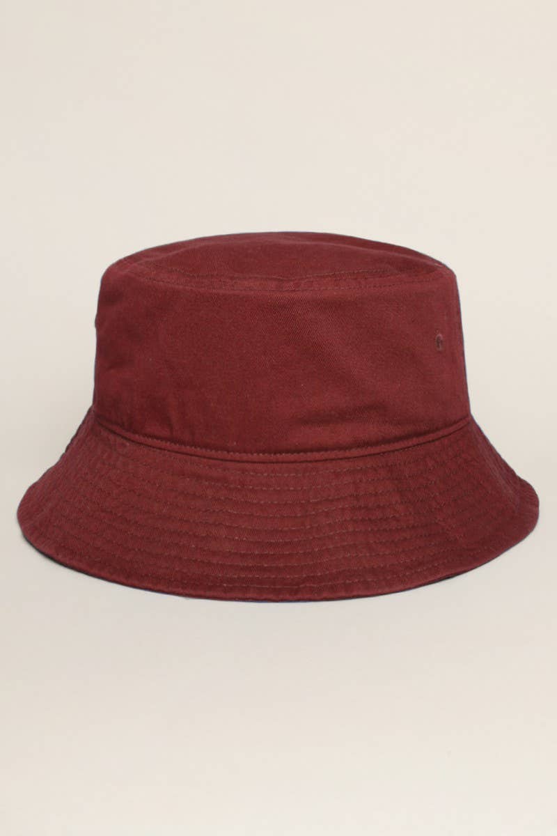Fashion City - Wholesale Bucket Hat - Unisex - Solid Color Cotton Bucket Fisherman Hats2